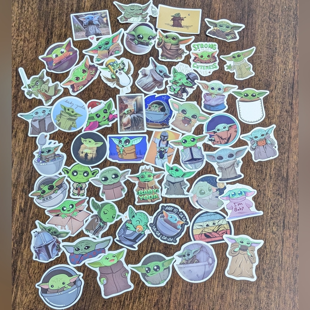 NEW 50 PCS BABY YODA STAR WARS STICKERS